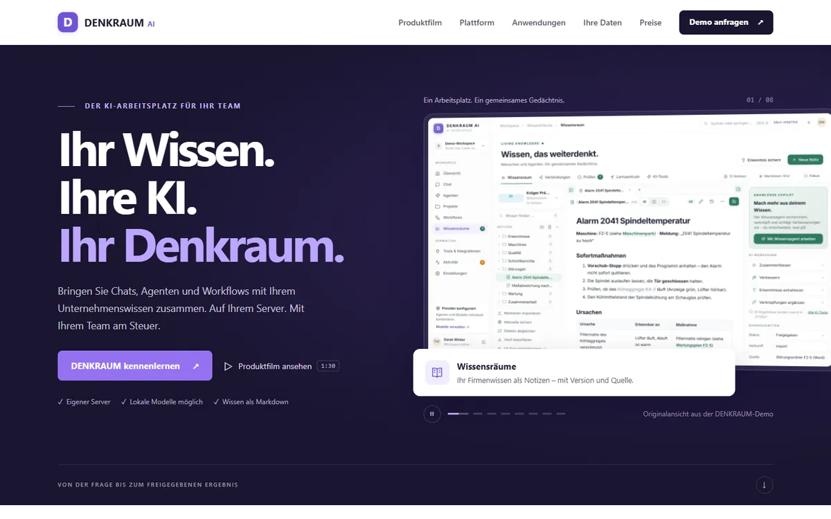 Preview of DENKRAUM AI