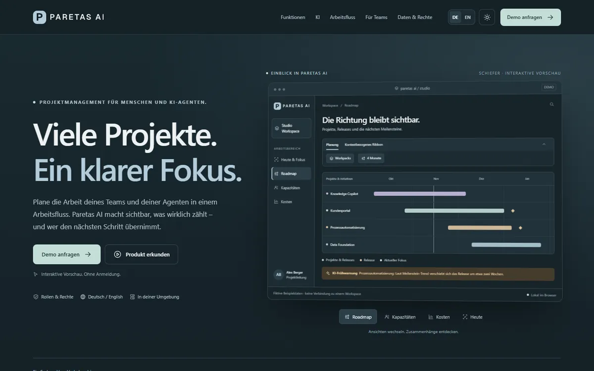 Preview of PARETAS AI